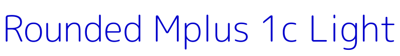 Rounded Mplus 1c Light font